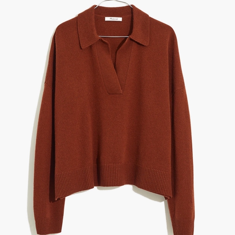 Madewell Davie Merino Wool Collared Sweater